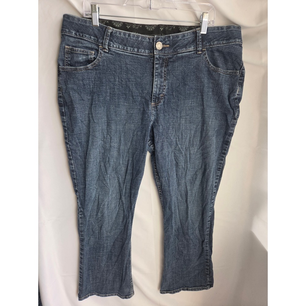 Riders by Lee Comfort No-Gap Jeans Womens Blue Dark Regular Mid Straight